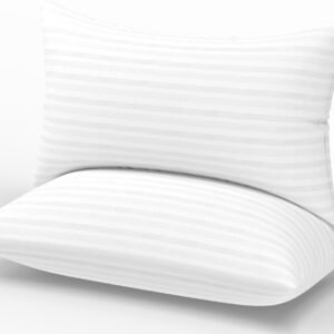 Bed Pillows Queen Size Set of 2 Hotel Collection Bed Pillow for Sleeping Queen Pillows 2 Pack for Back, Stomach or Side Sleepers Soft and Supportive Washable Pillows for Bedroom