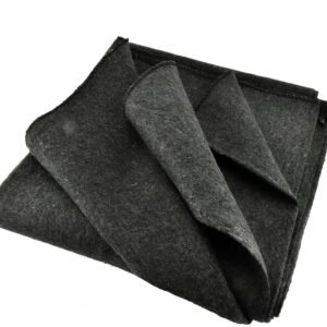 51"x 80" Multipurpo Gray Wool Blanket - 50% Wool, Lightweight 2 lb, Zippered Bag Included - Ideal for Camping, Hiking, Emergency Survival