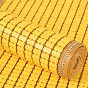 Double-Sided Cooling Bed Sheet Air Conditioning Mat, Folding Smooth Air Conditioning Mat for Bed, Bamboo Bed Mat Cooling Summer Sleeping Mat, Breathable Bed Sheet Smooth Air Conditioning Mat, (Color