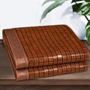 Foldable Double Sided Bamboo mat for Bed, Summer Cooling Bamboo Sleeping Mat,Breathable Carbonized Bamboo Summer Sleeping Mat,Mahjong Cooling mat, Folding Mattress Bamboo,for Bedroom Summer