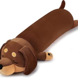 Auspicious beginning 40'' Giant Dachshund Dog Plush Stuffed Animal- Large Weiner Dog Pillow Plushies, Large Sleeping Dachshund Body Pillow, Hugging Stuffed Animal, Birthday Gifts for Kids Girls Boys