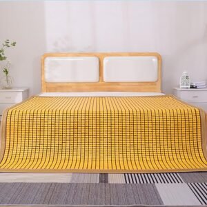 Bamboo Bed Mat, Summer Cooling Bamboo Sleeping Mat, Foldable Carbonized Mahjong Bamboo Mattress Topper Pad, Breathable Bed Sheet Smooth Air Conditioning Mat, Summer Bedding for Home School Dorm